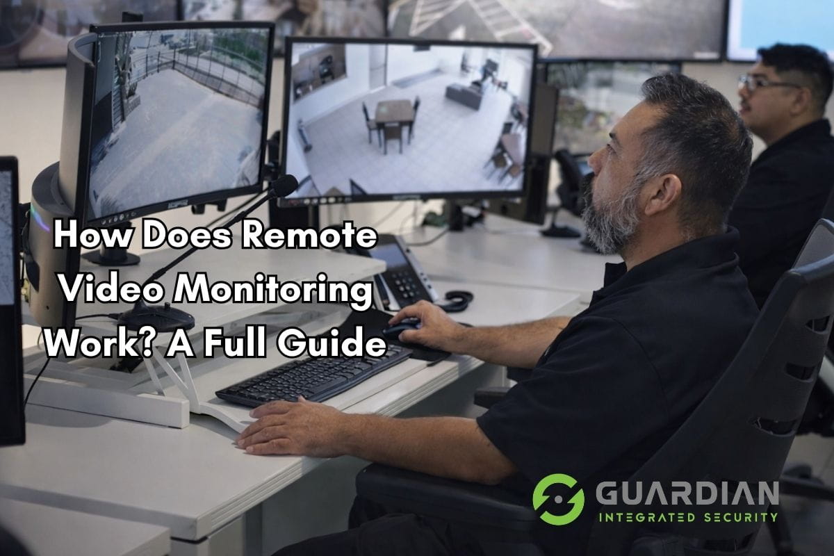 Remote video monitoring work with live camera feeds at a commercial property