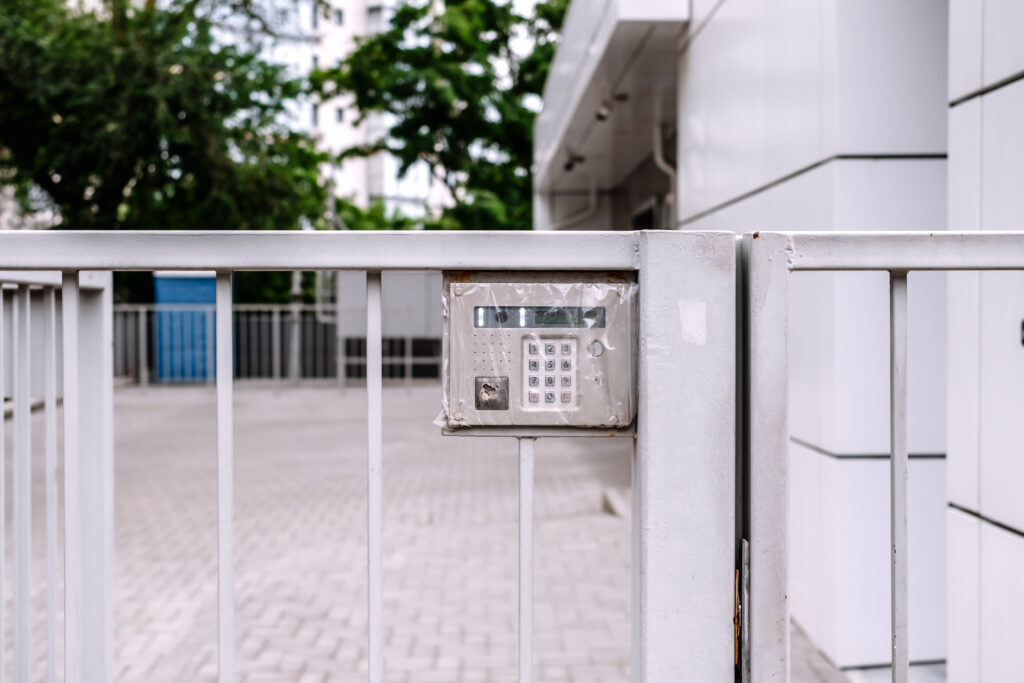 Remote video monitoring at a self-storage facility gate entrance